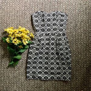 Mystic Black and White Strapless Dress